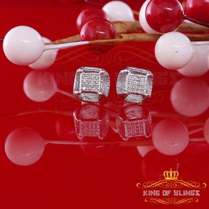1/10 Carat Diamond Stud Earrings for Women white Sterling Silver stud for men