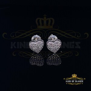 Silver Iced out 0.15ct hip hop Men/ Women Diamond stud earring Sterling Silver