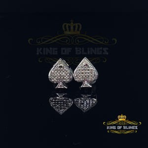 1/10 Carat Diamond Stud Earrings for Women White Sterling Silver stud for men