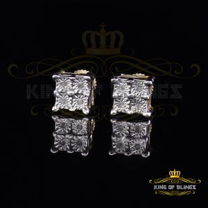 Silver Iced out 0.03ct hip hop Men/ Women Diamond stud earring Sterling Silver