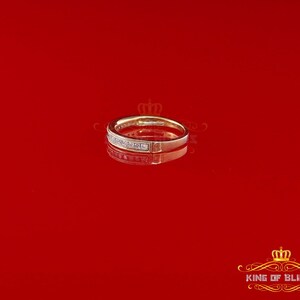 Real 10kt Yellow Gold with Genuine 0.20CT Diamond BAND Ladies Ring Size 6.5