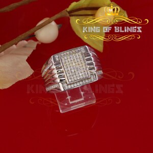 1.50ct Iced Out White Cubic Zirconia Fashion Luxury Big Ring For Men Size 11