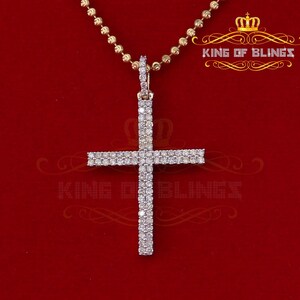 10k Real Gold Real Diamond 1.05ct CROSS Charm Fashion Yellow Style Pendant