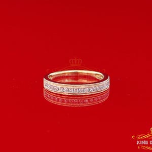 14K Real Yellow Gold with 0.20CT Real Diamond Ladies Ring Size 7