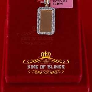 King Of Blings King Of Bling's Yellow 925 sterling Silver Fancy Pendant 1.32ct Cubic Zirconia image 10