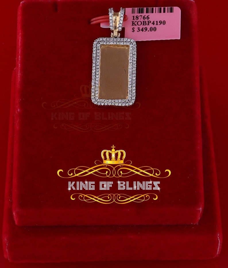 King Of Blings King Of Bling's Yellow 925 sterling Silver Fancy Pendant 1.32ct Cubic Zirconia image 10