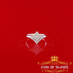 Real 0.50CT Diamond Real 10kt White Gold Ladies Ring with KITE Shape Size 6