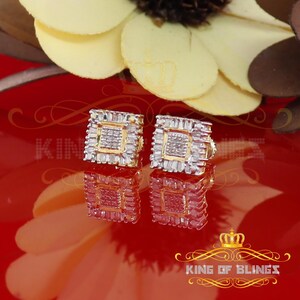 0.15ct Carat Diamond Stud Earrings for Women Yellow Sterling Silver stud for men