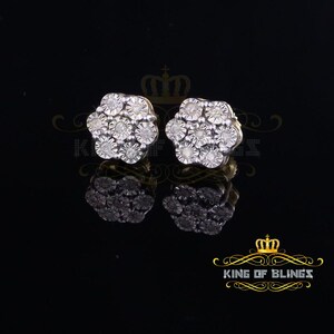 Silver Iced out 0.05ct hip hop Men/ Women Diamond stud earring Sterling Silver