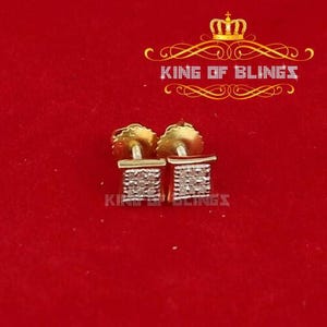 0.05ct Diamond Stud Earrings for Women Yellow Sterling Silver stud for men