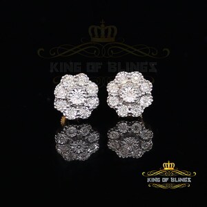Silver Iced out 0.05ct hip hop Men/ Women Diamond stud earring Sterling Silver