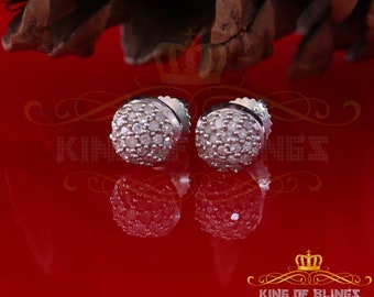 Aretes Para Hombre 925 Sterling Silver 0.25ct Round Diamond Stud men's Earrings