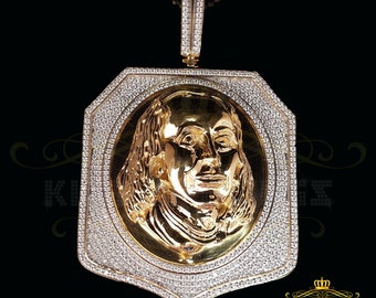 King OF Bling's King Of Bling's 00.0ct Cubic Zirconia Silver Benjamin Franklin Men/Women Pendant