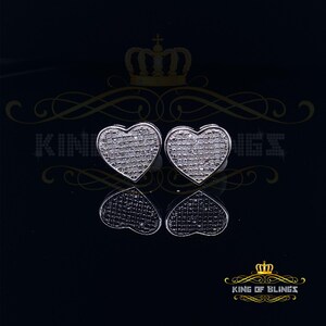 Silver Iced out 0.50ct hip hop Men/ Women Diamond stud earring Sterling Silver