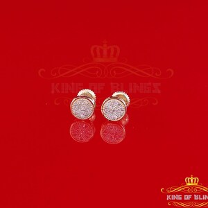 Silver Iced out 0.12ct hip hop Men/ Women Diamond stud earring Sterling Silver