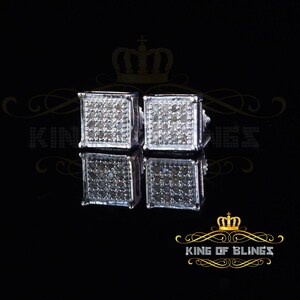 0.10Ct Diamond Hip Hop Earrings, Women Diamond stud earring in Sterling Silver