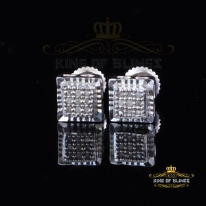 0.05Ct Diamond Hip Hop Earrings, Women Diamond stud earring in Sterling Silver