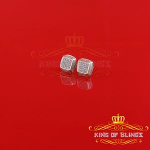 Silver Iced out 0.15ct hip hop Men/ Women Diamond stud earring Sterling Silver