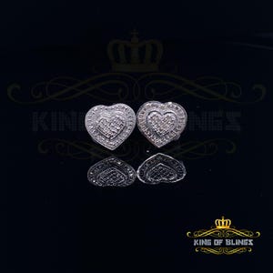 Silver Iced out 0.15ct hip hop Men/ Women Diamond stud earring Sterling Silver