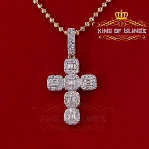 10k Real Gold Real Diamond 0.50ct CROSS Charm Fashion Yellow Style Pendant
