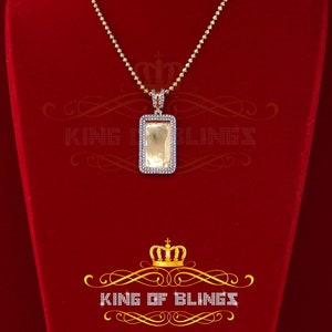 King Of Blings King Of Bling's Yellow 925 sterling Silver Fancy Pendant 1.32ct Cubic Zirconia image 2