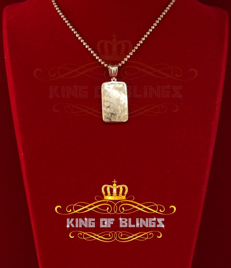 King Of Blings King Of Bling's Yellow 925 sterling Silver Fancy Pendant 1.32ct Cubic Zirconia image 3