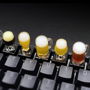 Beer Keycaps Handmade Resin Custom Artisan