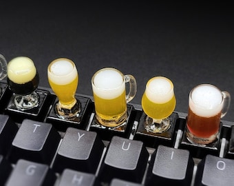 Beer Keycaps Handmade Resin Custom Artisan