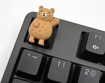 Bear Animal Keycaps OEM Profile Custom Artisan