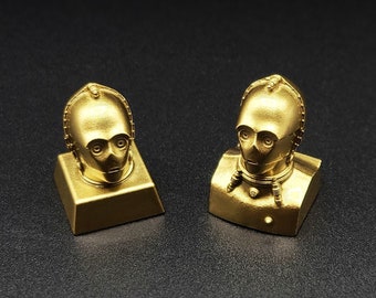 Star Wars C-3PO Non-LED Keycaps Handmade Resin Custom Artisan