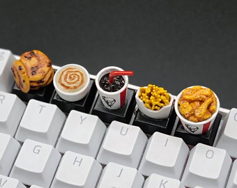 KFC Chicken Combo Keycaps Handmade Resin Custom Artisan