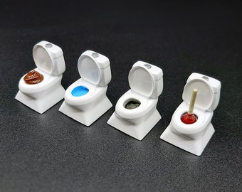 Toilet Keycaps Handmade Resin Custom Artisan