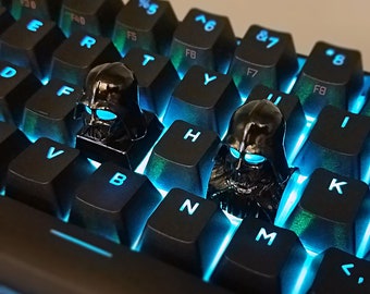 Star Wars Darth Vader Backlit LED Keycaps Handmade Resin Custom Artisan