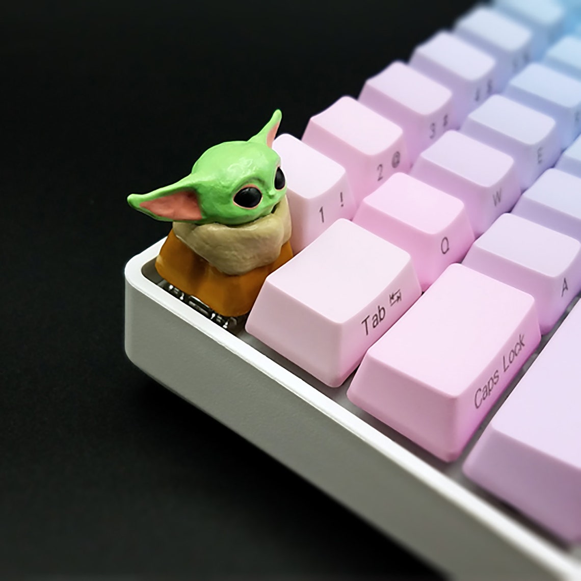 The Mandalorian the Child Baby Yoda Keycap Handmade Resin Etsy New