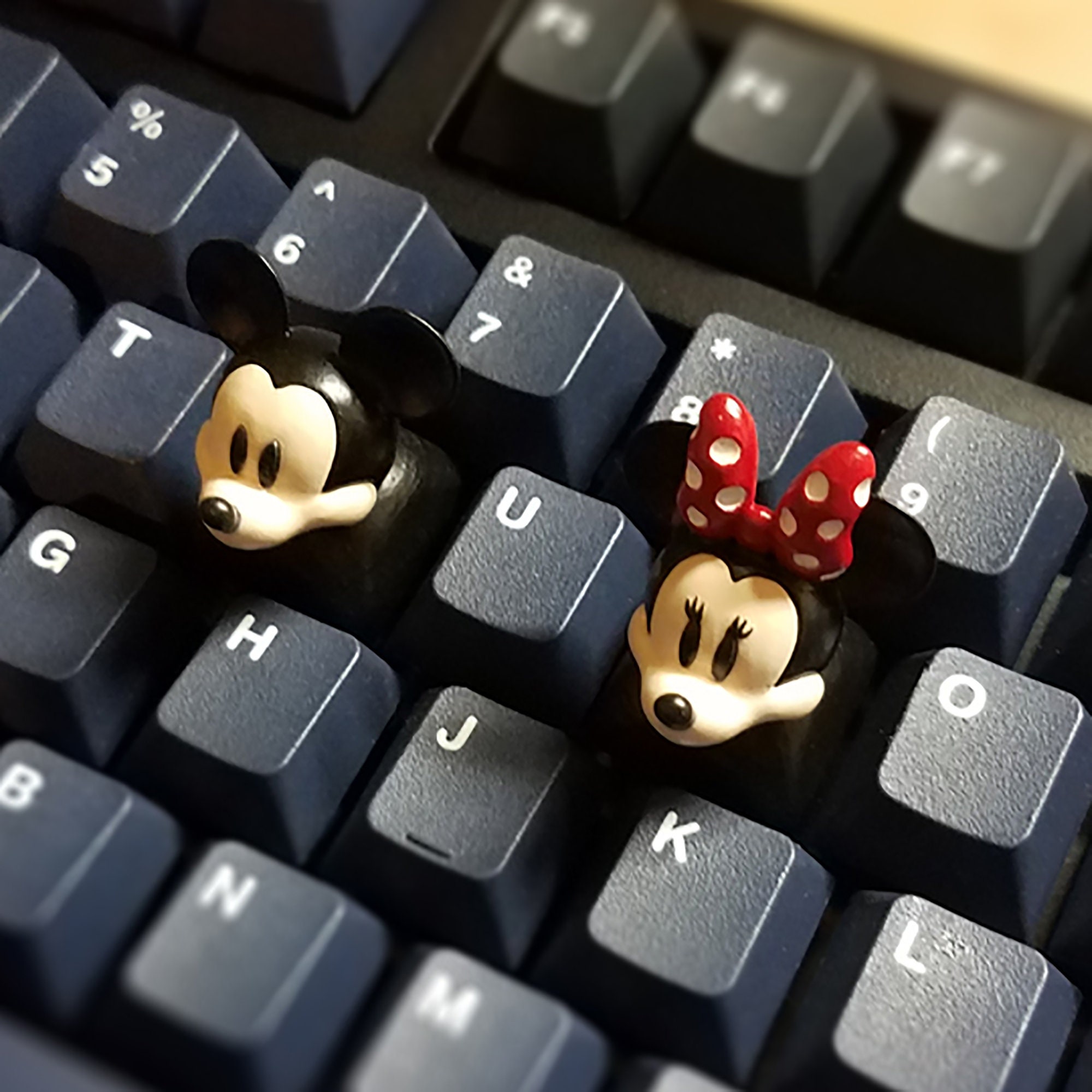 Mickey and Minnie Mouse Keycaps Handmade Resin Custom Artisan Etsy
