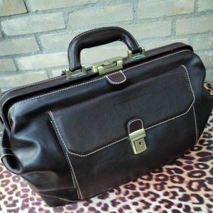 Medistof brown  leather tophandle doctor&#39;s bag, working,office, doctor&#39;s,laptop bag, holiday gift for a doctor