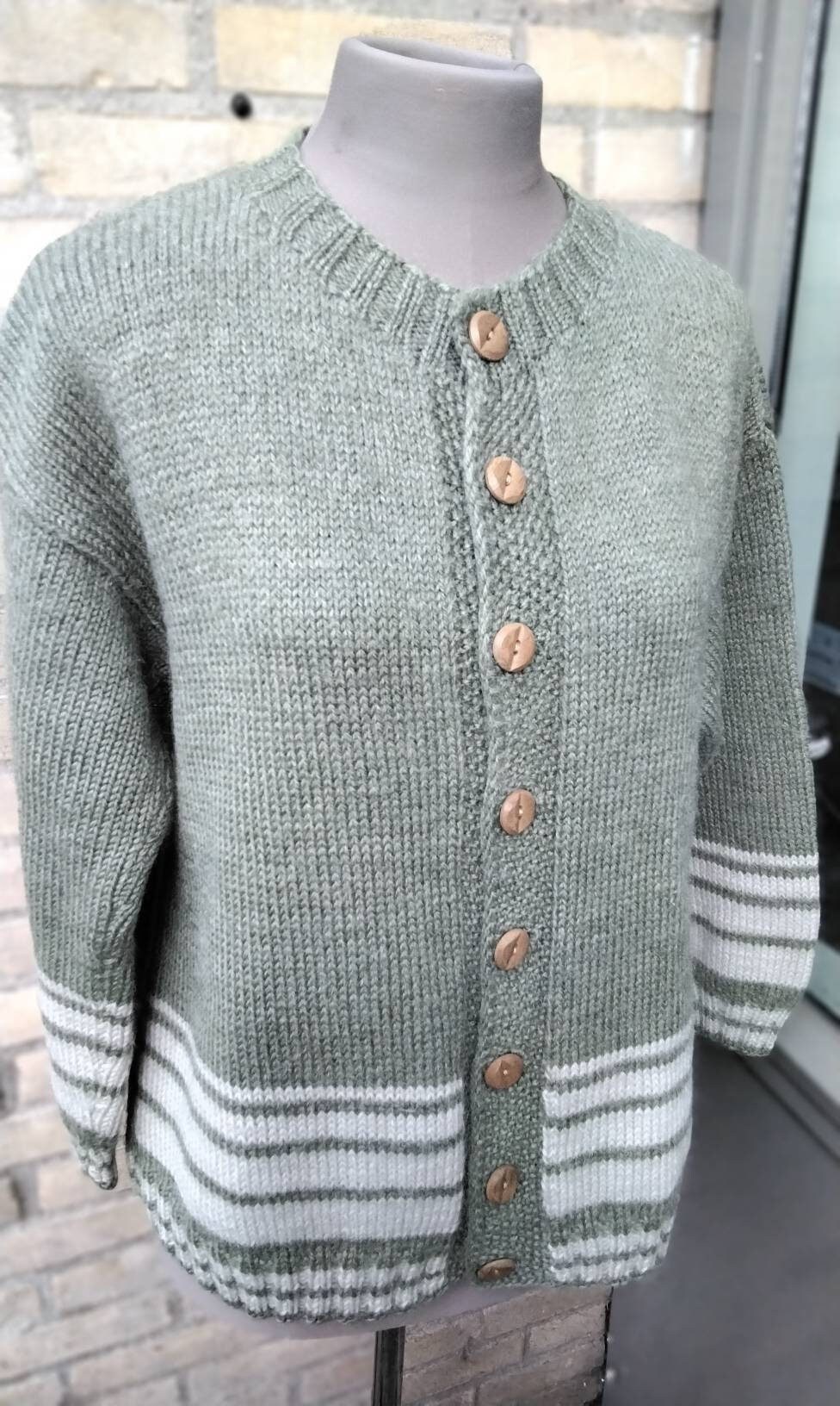 Two Colour Cardigan - Etsy