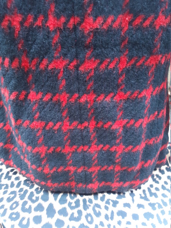1980s wool red black blazer, ladies cardigan, Jac… - image 10