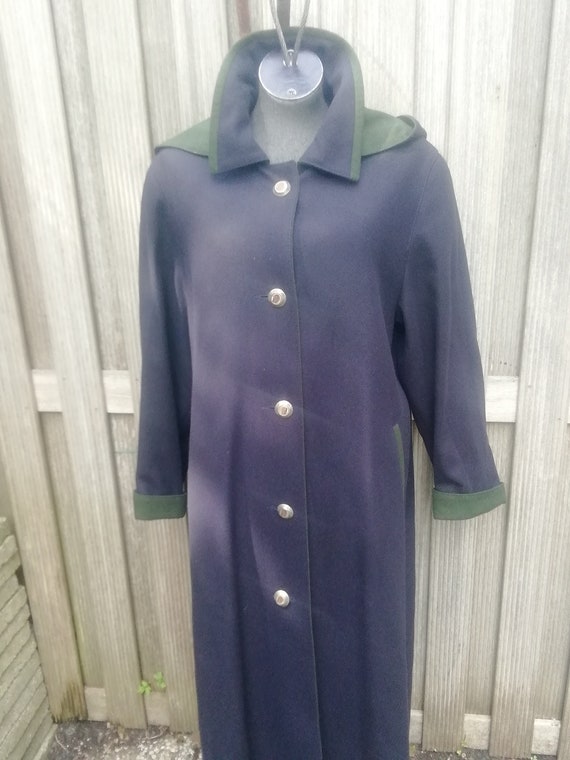 Vintage 80s long wool tyrolean, cloak, thrkron, le