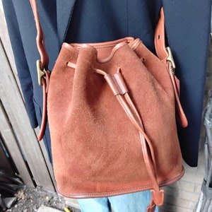Vintage COACH Cognac Suede Leather Coach Berkeley Brown Suede 
