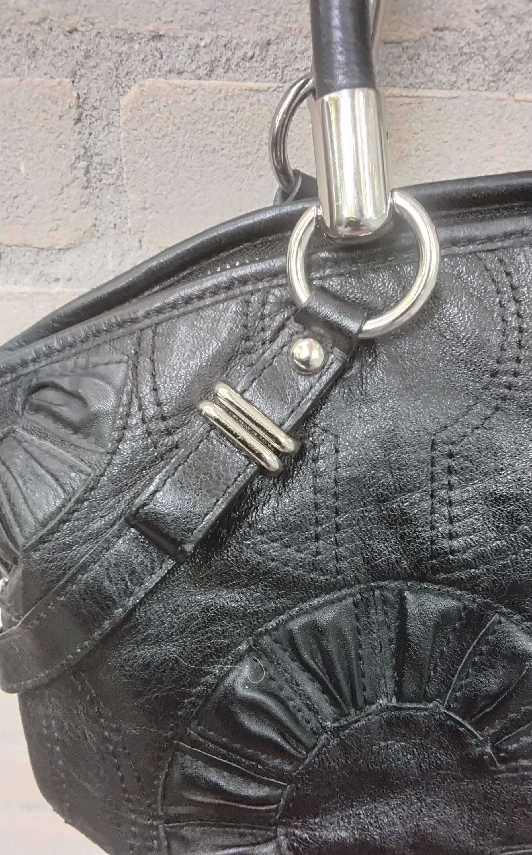 Coach Black Embellished Madison Sophia Soft Leather Shoulder 