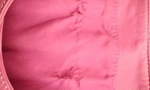 1980's pink soft leather cropped bottons jacket S… - image 7