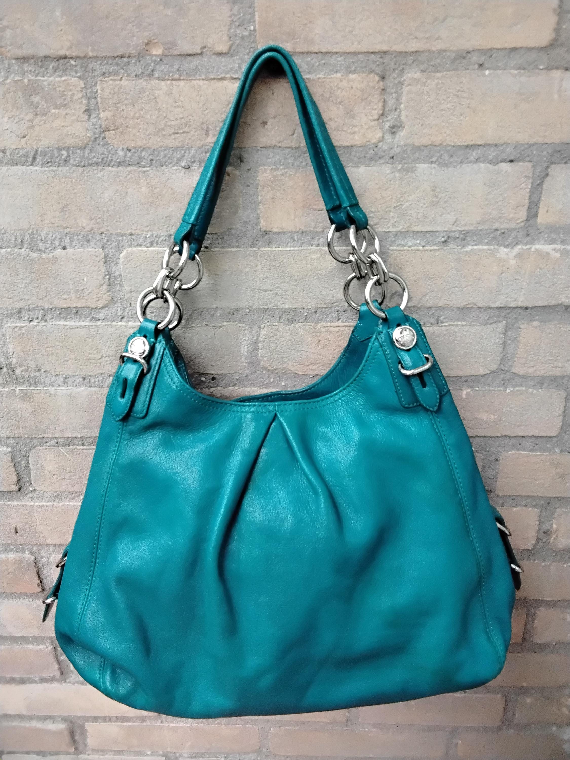 Coach Maggie Madison Navy Bleu Soft Leather Shoulder Tophandle
