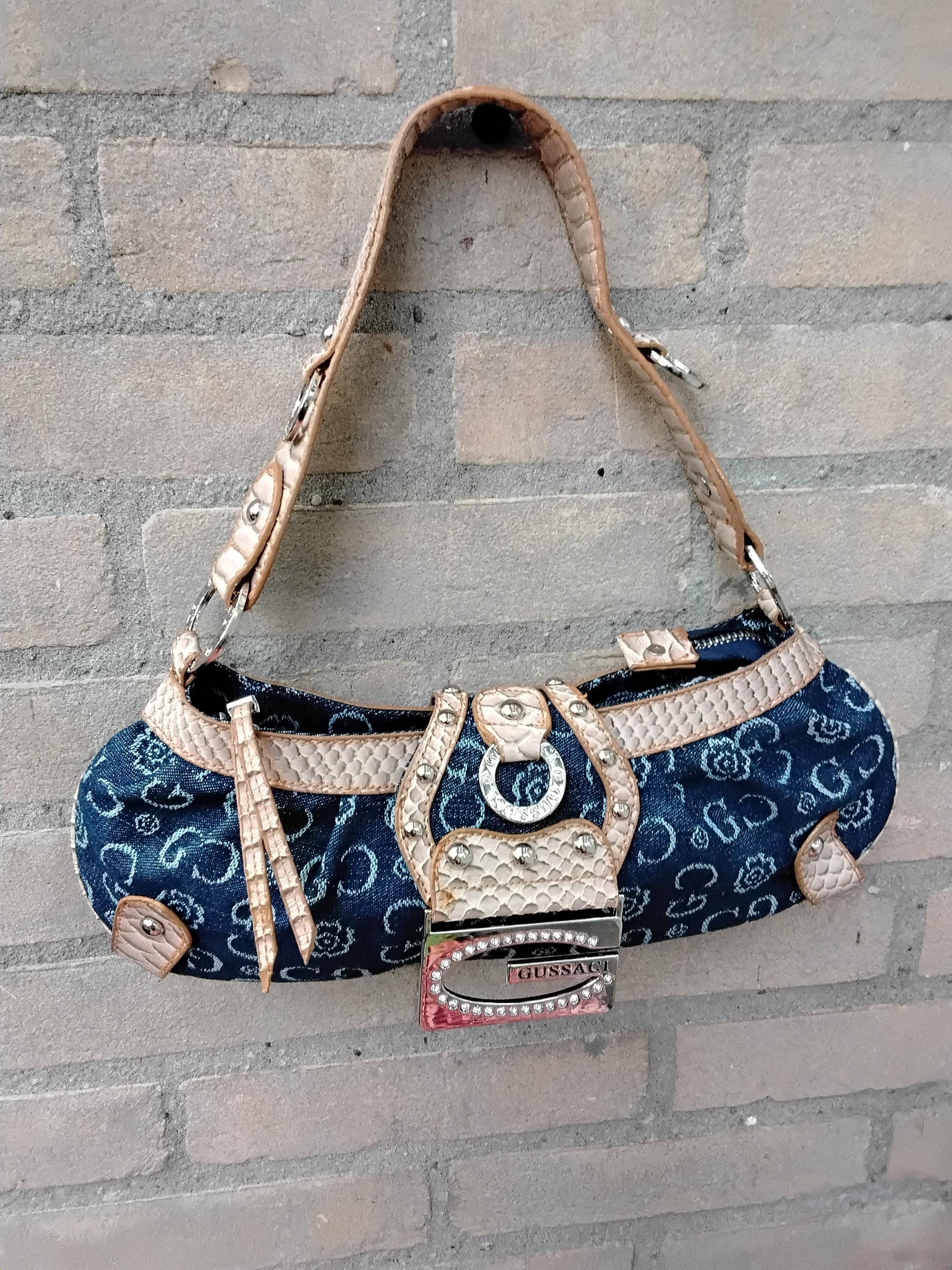Guess Sac Baguette En Jean Guess Baguette