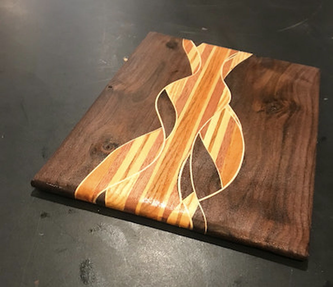 Woven wood cutting board Etsy