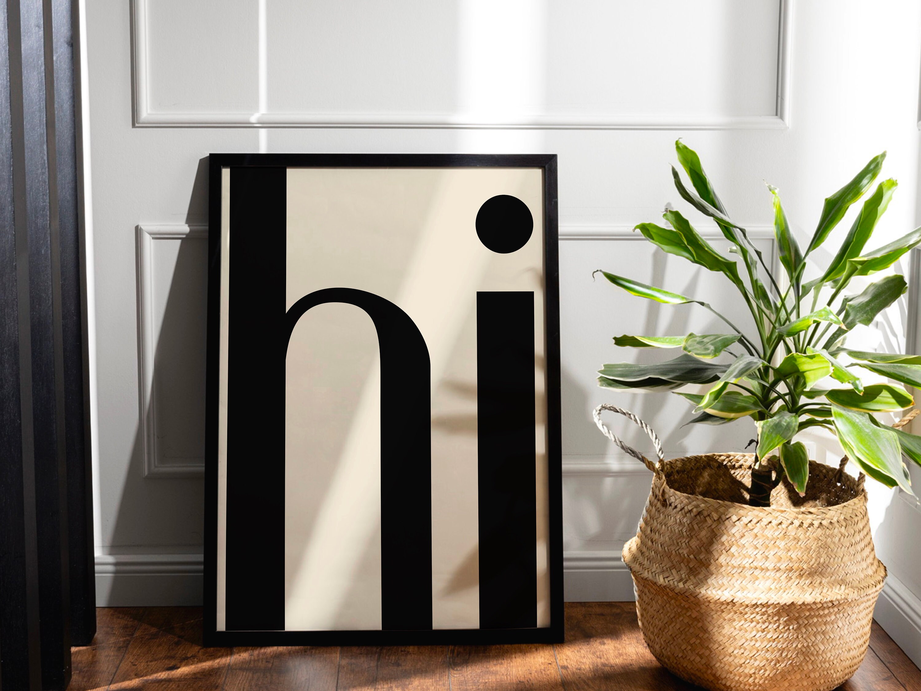 Hi Word Print, Typography Poster Art, Quotes, Simple, Hello, Digital ...