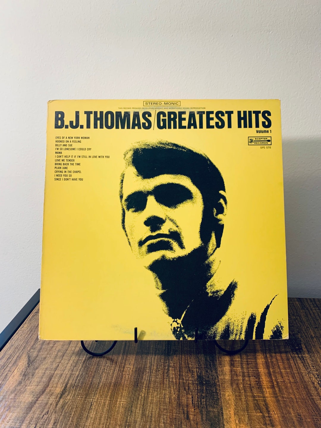 B.J. Thomas Greatest Hits 1970 Vintage Vinyl LP Record EX Etsy