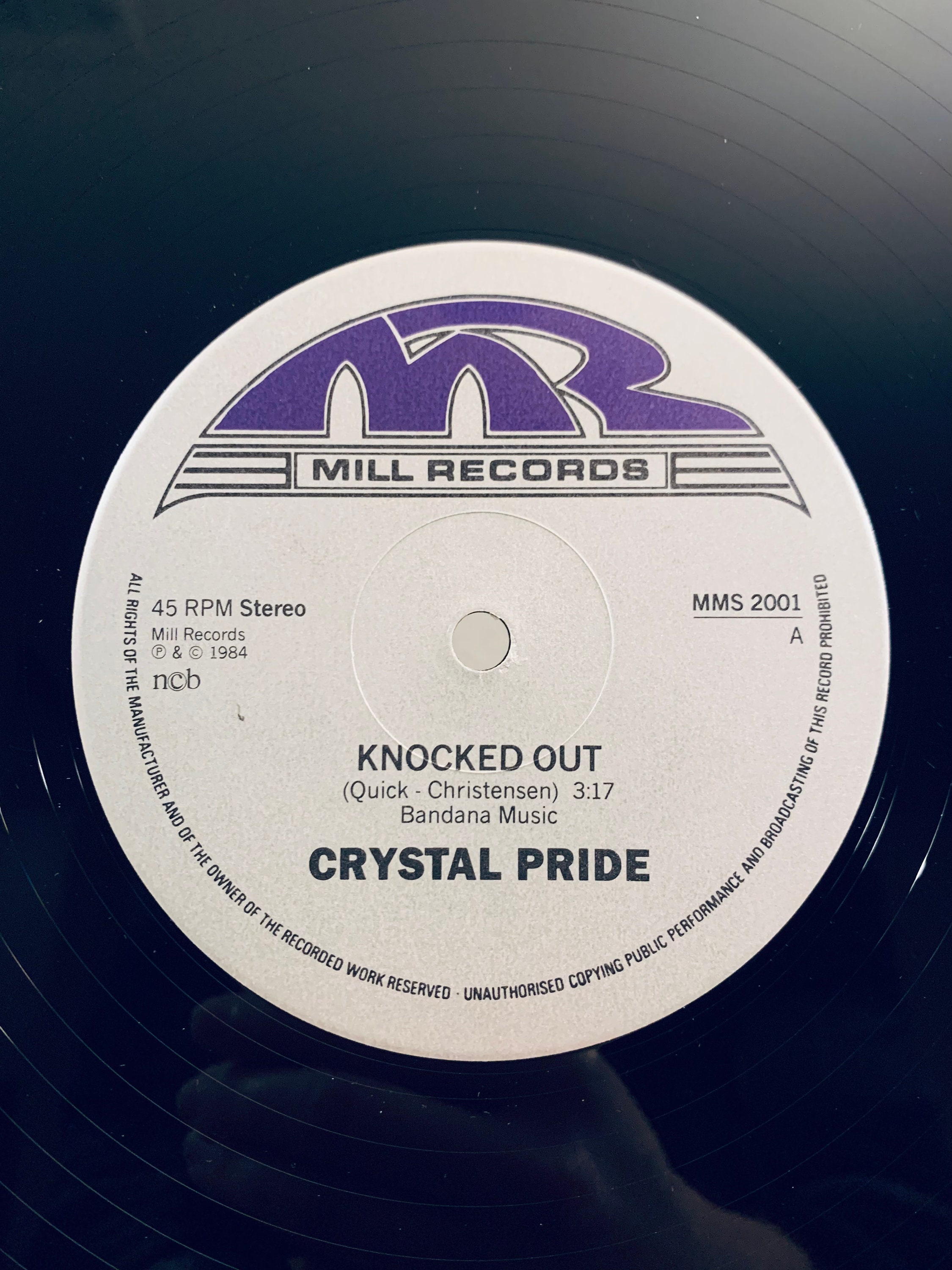 Crystal Pride - Knocked Out, Special Mixed Version, 1984 12” 45RPM