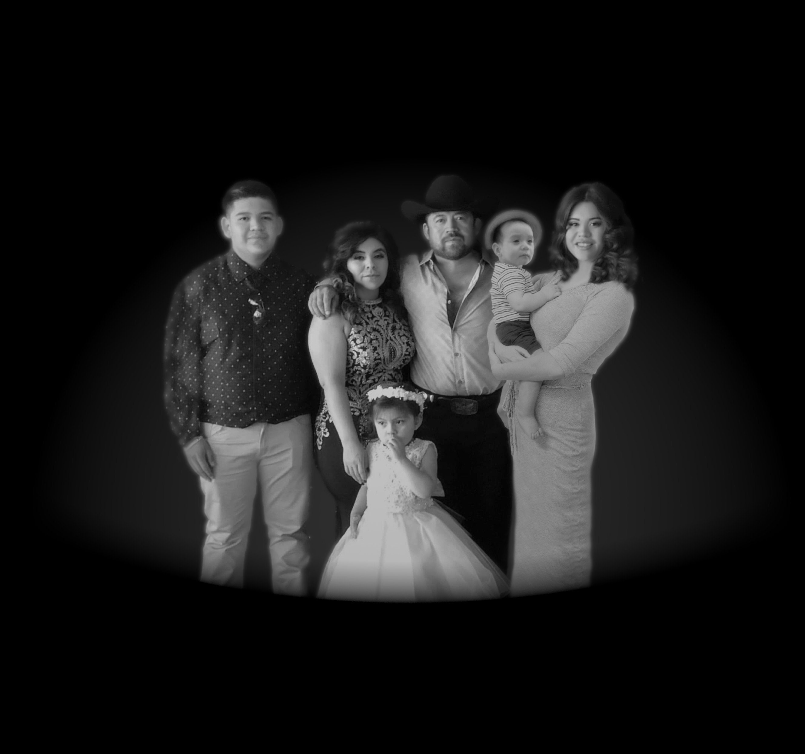 Add Deceased Loved One to Photo, Realistic Black & White Picture for Printing and Engraving, from 6 people