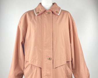 Vintage 80s 90s Parka Jacket Old Pink C&A | UE M L
